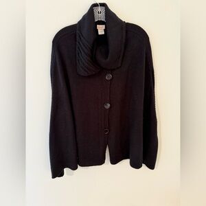 Chic Black Cowl Neck Sweater